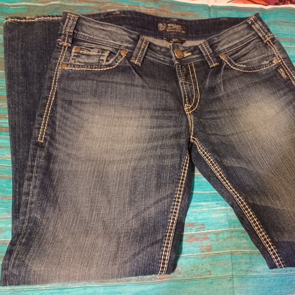 NWOT Silver Jeans Womens Size 31 Suki Surplus Stretch  Denim Jeans